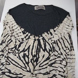 Free People T shirt 3/4 Sleeves Tie Dye